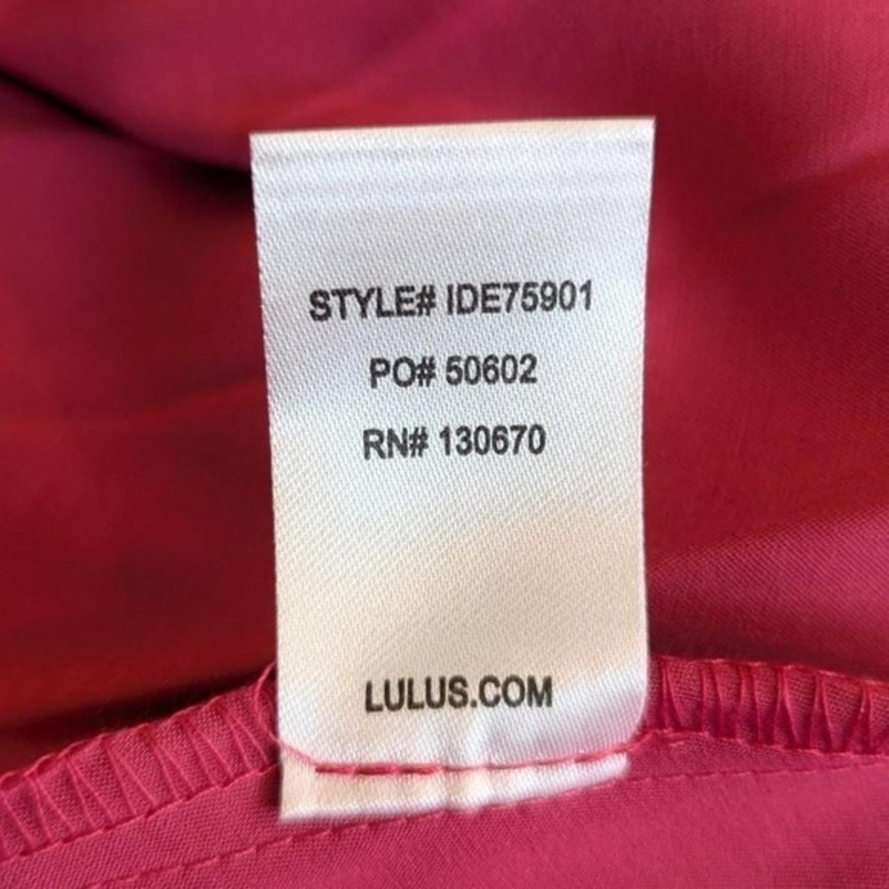 Lulus Just Like a Movie Magenta Strapless Pleated Midi Dress NWT Large - Picture 11 of 11